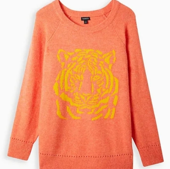 Torrid orange graphic print Tiger size 5 - Picture 1 of 9